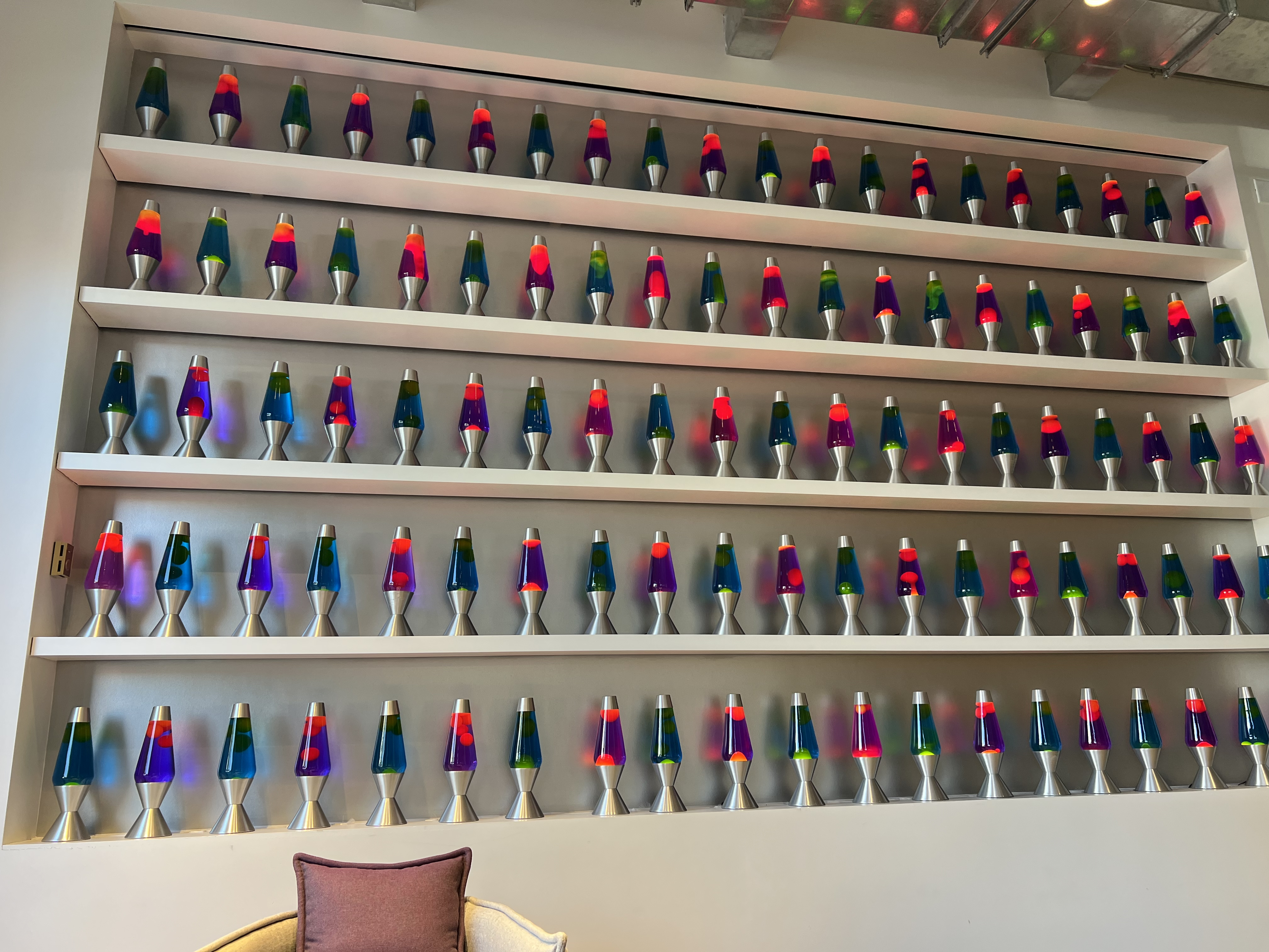 Cloudflare's lava-lamp wall — used as an entropy source for encryption keys